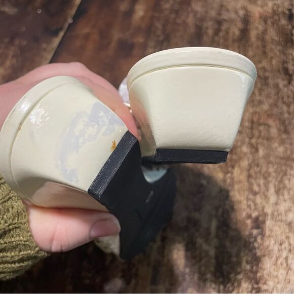 Stuart‎ Weitzman Patent Leather Rhinestone Crystal Strappy Demi Wedge Sandals - Picture 6 of 7